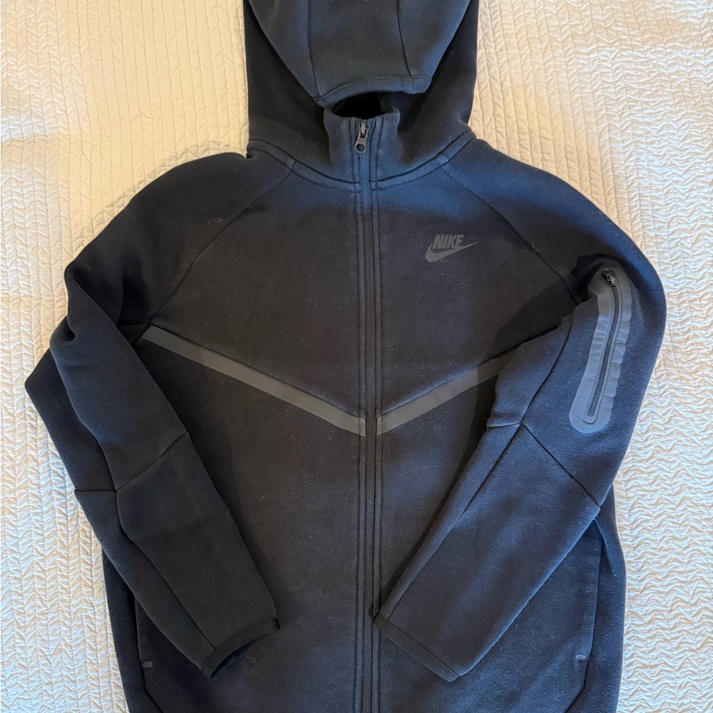 Boys Nike Tech Black Jacket, black large+ (wide fit)